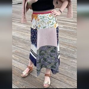 See By Chloe Multicolor Patchwork Skirt